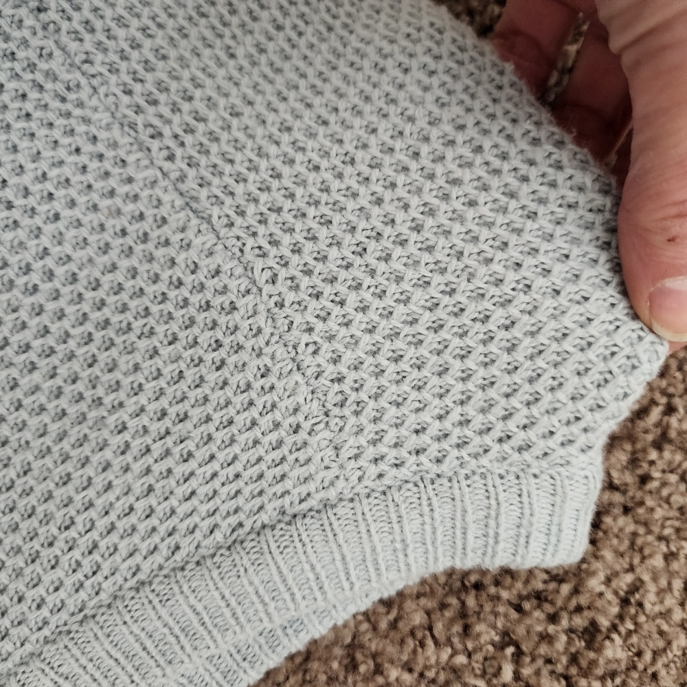 Madewell Cozy Knit Sweater in Light Blue Open Back - Picture 6 of 6
